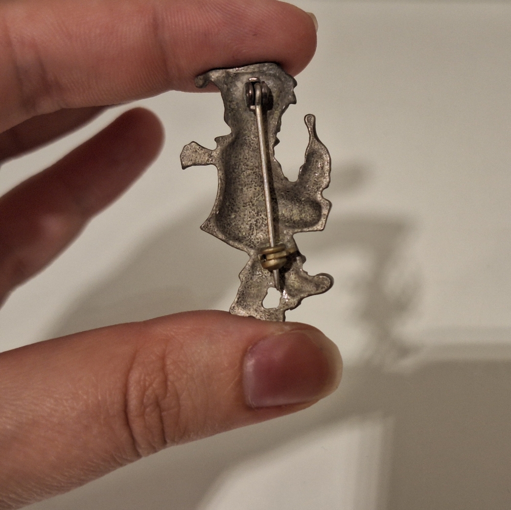 Vintage Pewter Drummer Brooch - Picture 3 of 3